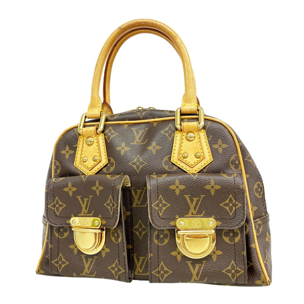 Louis Vuitton Monogram Manhattan PM Handbag M40026 Brown Women's